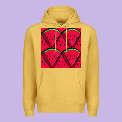 Watermelon Slices Seamless Pattern Premium Hoodie Designed By Bundleandbundleshop