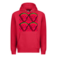 Cardinal Watermelon Slices Seamless Pattern Premium Hoodie - BundleAndBundleShop