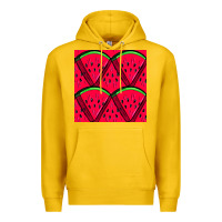Lemon Watermelon Slices Seamless Pattern Premium Hoodie - BundleAndBundleShop
