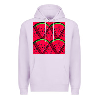 Lilac Watermelon Slices Seamless Pattern Premium Hoodie - BundleAndBundleShop