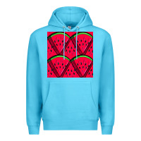 Ocean Blue Watermelon Slices Seamless Pattern Premium Hoodie - BundleAndBundleShop