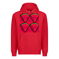 Red Watermelon Slices Seamless Pattern Premium Hoodie - BundleAndBundleShop