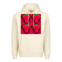 Sandshell Watermelon Slices Seamless Pattern Premium Hoodie - BundleAndBundleShop