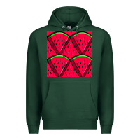 Sports Green Watermelon Slices Seamless Pattern Premium Hoodie - BundleAndBundleShop