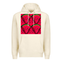 Tofu Watermelon Slices Seamless Pattern Premium Hoodie - BundleAndBundleShop