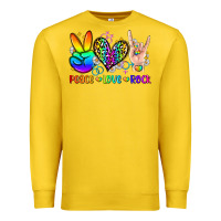 Lemon peace love rock Premium Sweatshirt - Zillion Design Studio