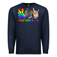 Navy peace love rock Premium Sweatshirt - Zillion Design Studio