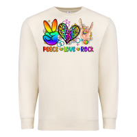 Sandshell peace love rock Premium Sweatshirt - Zillion Design Studio