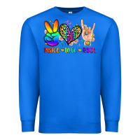 True Royal peace love rock Premium Sweatshirt - Zillion Design Studio