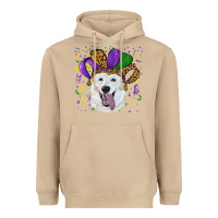 Mushroom mardi gras hat  white shepherd Heavyweight Hoodie - RanaPortraitStore