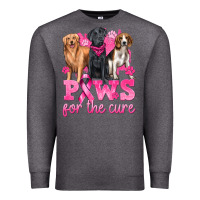 Charcoal Heather Paws For The Cure Premium Sweatshirt - texasbilliewilder