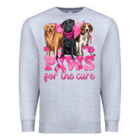 Heather Grey Paws For The Cure Premium Sweatshirt - texasbilliewilder