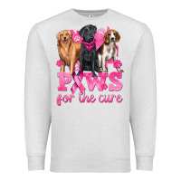 Oatmeal Heather Paws For The Cure Premium Sweatshirt - texasbilliewilder