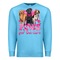 Ocean Blue Paws For The Cure Premium Sweatshirt - texasbilliewilder