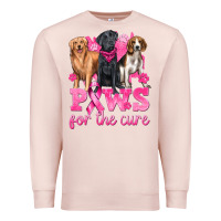 Pale Pink Paws For The Cure Premium Sweatshirt - texasbilliewilder