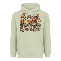 Matcha being black is a vibe Heavyweight Hoodie - Zillion Design Studio