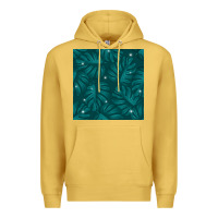 Antique Gold Tropical  Leaves Seamless Pattern Premium Hoodie - BundleAndBundleShop