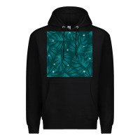 Black Tropical  Leaves Seamless Pattern Premium Hoodie - BundleAndBundleShop