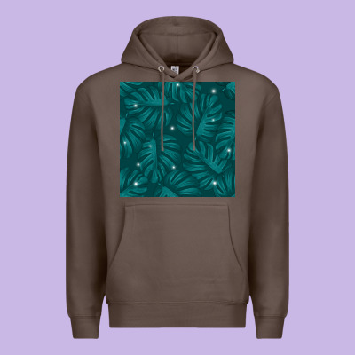 Tropical  Leaves Seamless Pattern Premium Hoodie Designed By Bundleandbundleshop