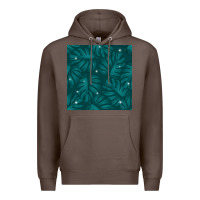 Coffee Tropical  Leaves Seamless Pattern Premium Hoodie - BundleAndBundleShop