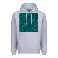 Heather Grey Tropical  Leaves Seamless Pattern Premium Hoodie - BundleAndBundleShop