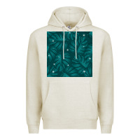 Oatmeal Heather Tropical  Leaves Seamless Pattern Premium Hoodie - BundleAndBundleShop