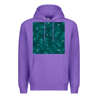 Purple Tropical  Leaves Seamless Pattern Premium Hoodie - BundleAndBundleShop