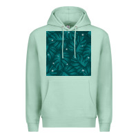 Seafoam Tropical  Leaves Seamless Pattern Premium Hoodie - BundleAndBundleShop