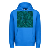 True Royal Tropical  Leaves Seamless Pattern Premium Hoodie - BundleAndBundleShop