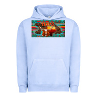 Pigment Grape Ice texas and map with longhorn serape gemstone licanse plate Urban Hoodie - Artiststas