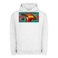 Pigment Lunar Rock texas and map with longhorn serape gemstone licanse plate Urban Hoodie - Artiststas