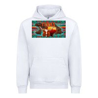 White texas and map with longhorn serape gemstone licanse plate Urban Hoodie - Artiststas