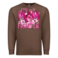 Chestnut My Mom Is a Fighter with Ribbon Premium Sweatshirt - texasbilliewilder