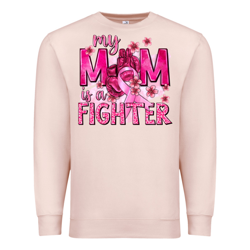 My Mom Is A Fighter With Ribbon Premium Sweatshirt by texasbilliewilder | Teevron