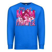 True Royal My Mom Is a Fighter with Ribbon Premium Sweatshirt - texasbilliewilder