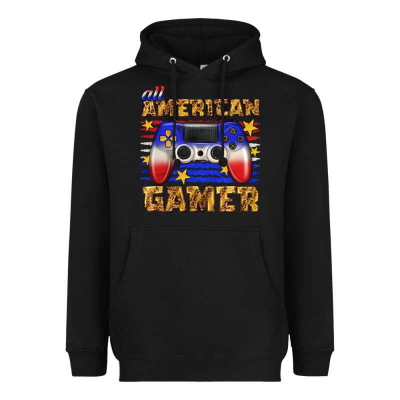 All American Gamer Heavyweight Hoodie by texasbilliewilder | Teevron
