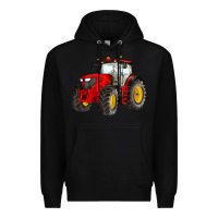 Black western farm tractor red Premium Hoodie - Artiststas