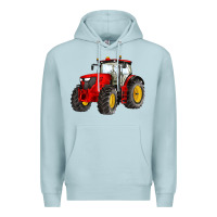 Blue Mist western farm tractor red Premium Hoodie - Artiststas