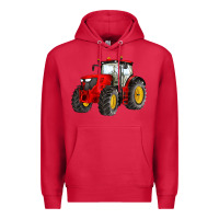 Cardinal western farm tractor red Premium Hoodie - Artiststas