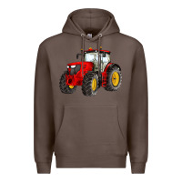 Coffee western farm tractor red Premium Hoodie - Artiststas