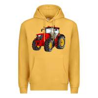 Mustard western farm tractor red Premium Hoodie - Artiststas