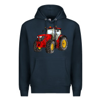 Navy western farm tractor red Premium Hoodie - Artiststas