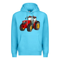 Ocean Blue western farm tractor red Premium Hoodie - Artiststas