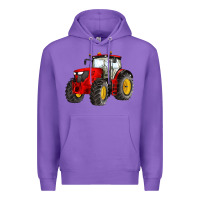 Purple western farm tractor red Premium Hoodie - Artiststas