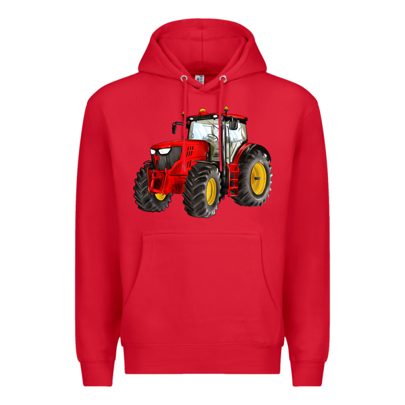 Western Farm Tractor Red Premium Hoodie by Artiststas | Teevron
