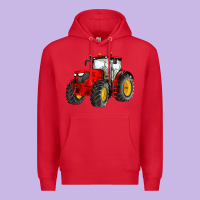 Western Farm Tractor Red Premium Hoodie Designed By Artiststas