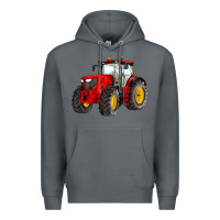 Rock western farm tractor red Premium Hoodie - Artiststas