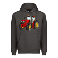 Smoke western farm tractor red Premium Hoodie - Artiststas