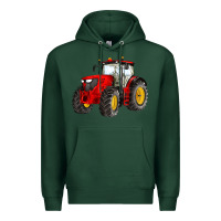 Sports Green western farm tractor red Premium Hoodie - Artiststas