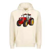 Tofu western farm tractor red Premium Hoodie - Artiststas